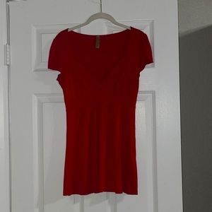 Medium size red baby doll style top from Lush